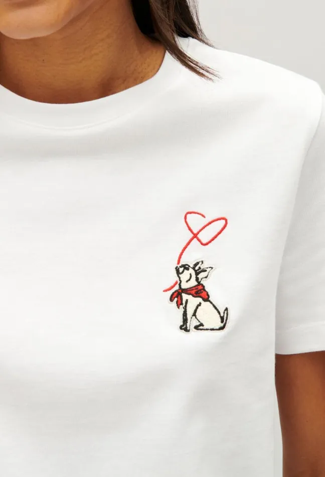Claudie Pierlot Jean Toto Cream Tshirt Clothes Tshirts