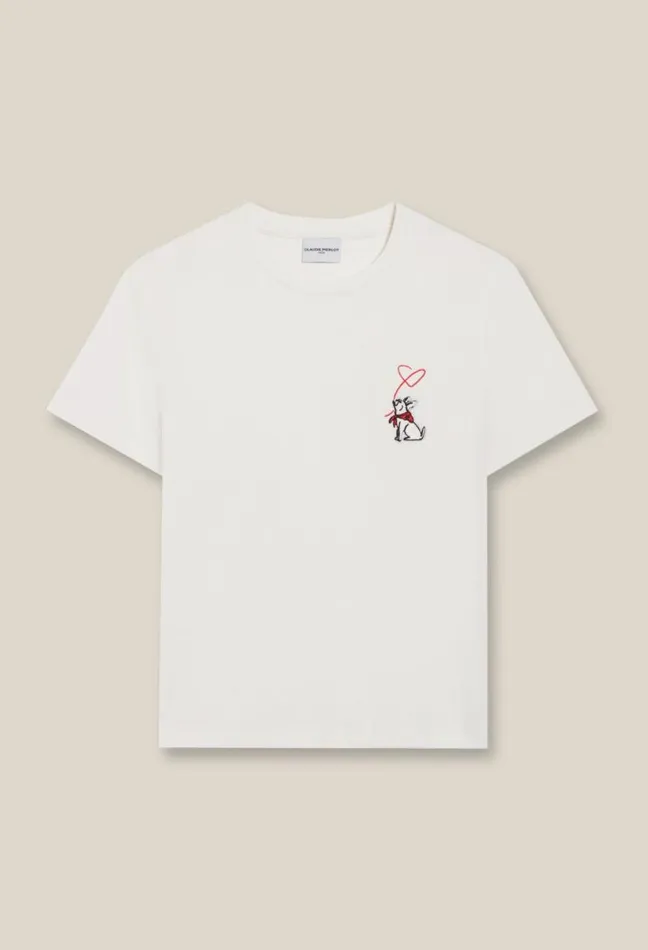 Claudie Pierlot Jean Toto Cream Tshirt Clothes Tshirts
