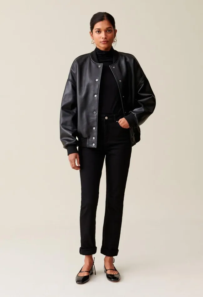Claudie Pierlot Jean Toto Leather Bomber Clothes Jackets