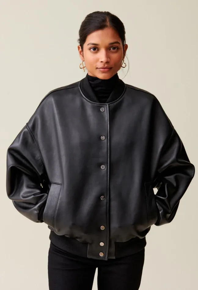 Claudie Pierlot Jean Toto Leather Bomber Clothes Jackets