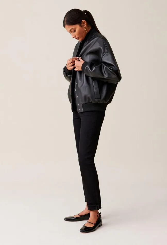 Claudie Pierlot Jean Toto Leather Bomber Clothes Jackets