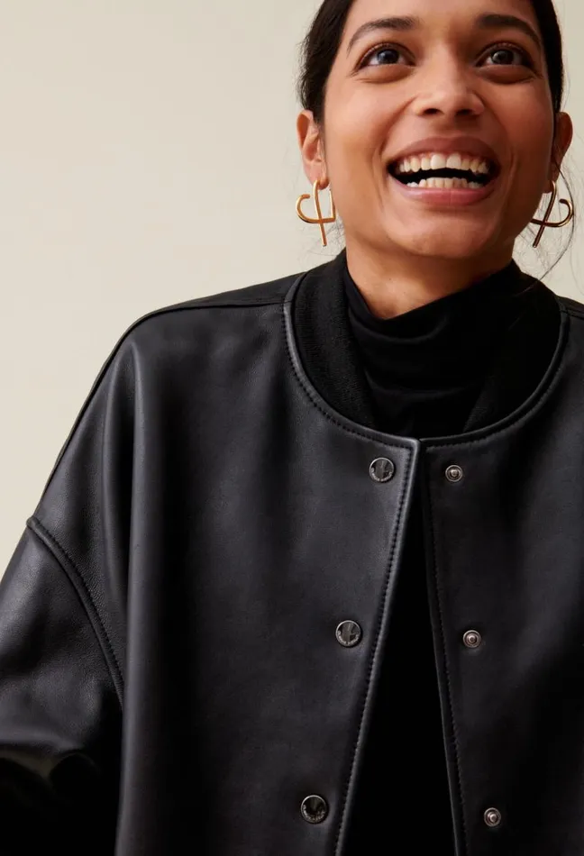 Claudie Pierlot Jean Toto Leather Bomber Clothes Jackets