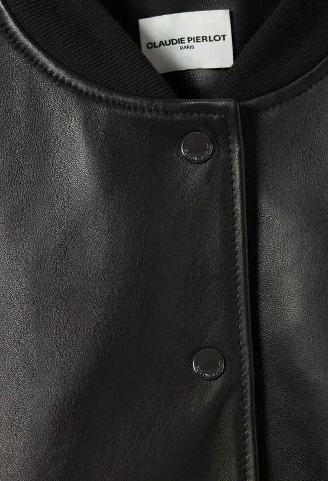 Claudie Pierlot Jean Toto Leather Bomber Clothes Jackets