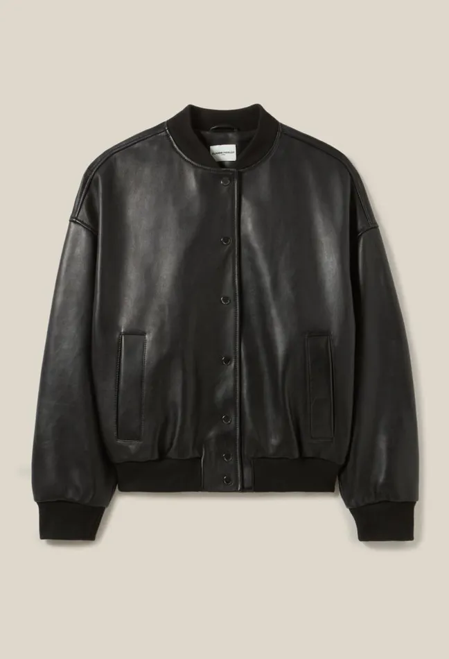 Claudie Pierlot Jean Toto Leather Bomber Clothes Jackets