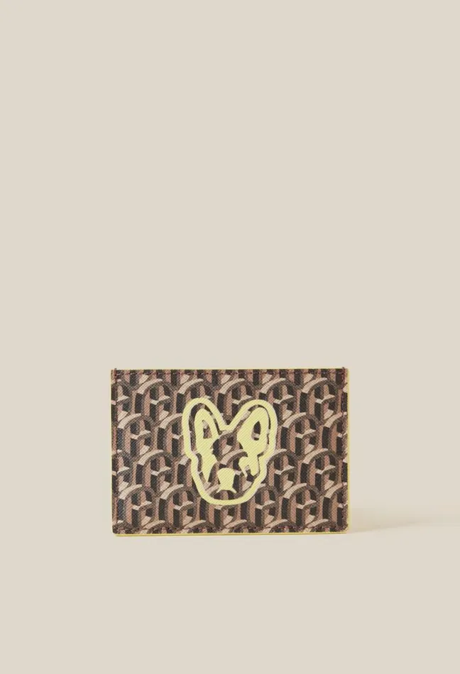 Claudie Pierlot Jean Toto Monogram Card Holder CP Bags Small Leather Goods