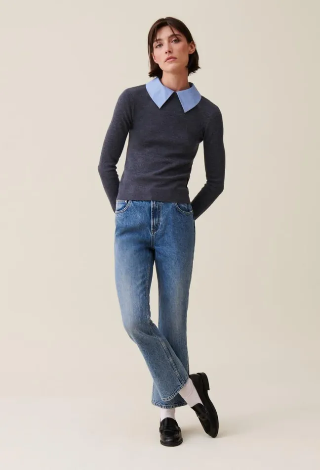 Claudie Pierlot Jumper With Detachable Collar Clothes Knitwear And Cardigans