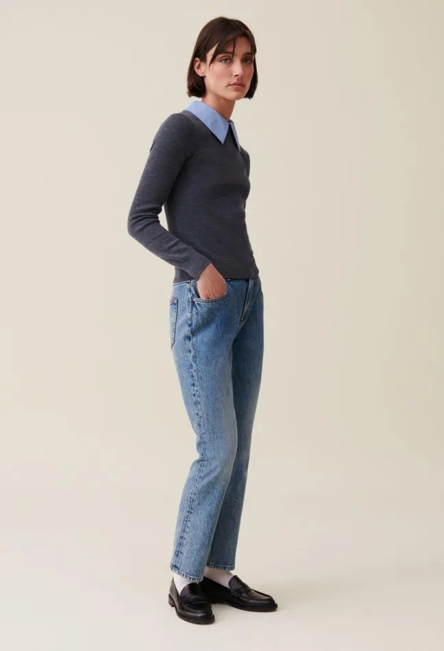 Claudie Pierlot Jumper With Detachable Collar Clothes Knitwear And Cardigans