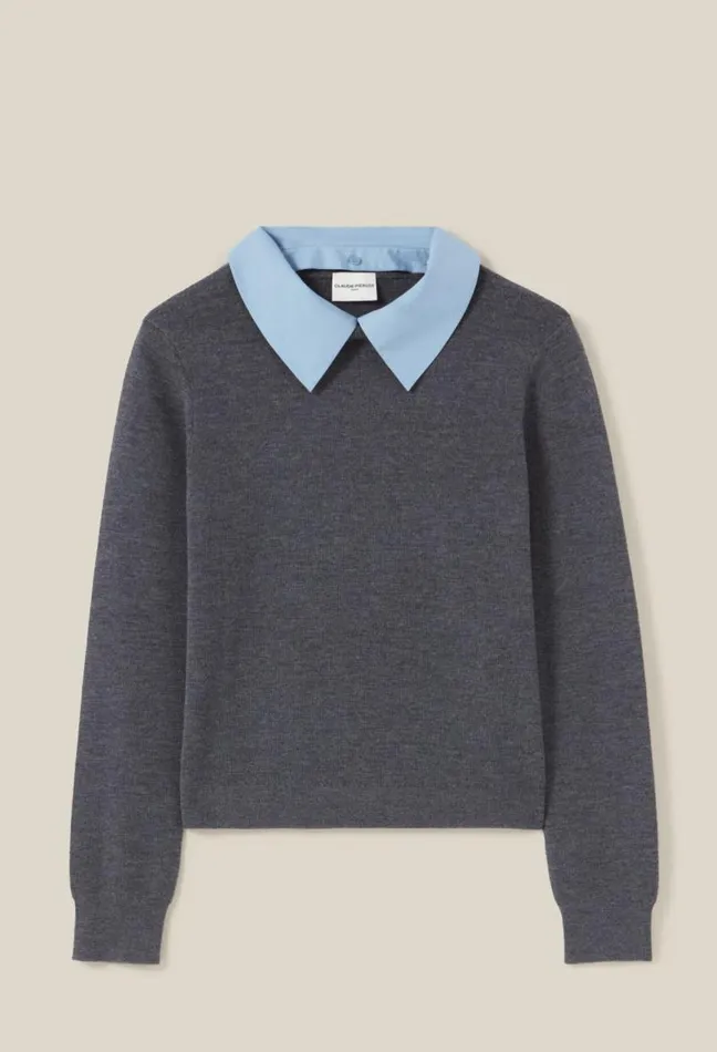 Claudie Pierlot Jumper With Detachable Collar Clothes Knitwear And Cardigans