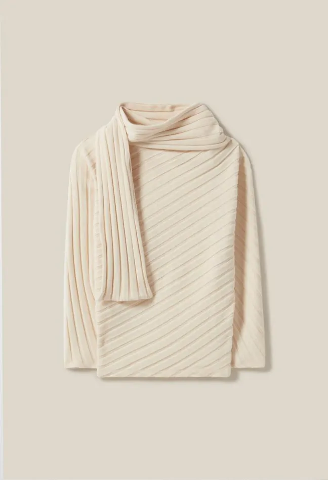 Claudie Pierlot Jumper With Removable Scarf Clothes Knitwear And Cardigans