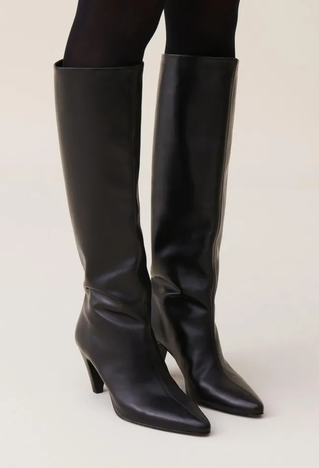 Claudie Pierlot Leather Kneehigh Boots Shoes Ankle Boots