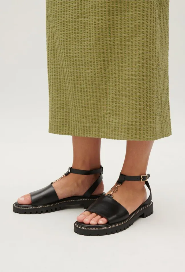 Claudie Pierlot Leather Sandals Shoes Sandals Pumps And Mules