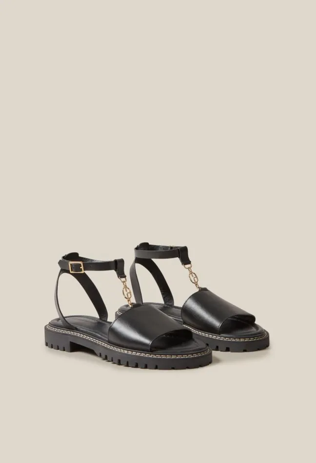 Claudie Pierlot Leather Sandals Shoes Sandals Pumps And Mules