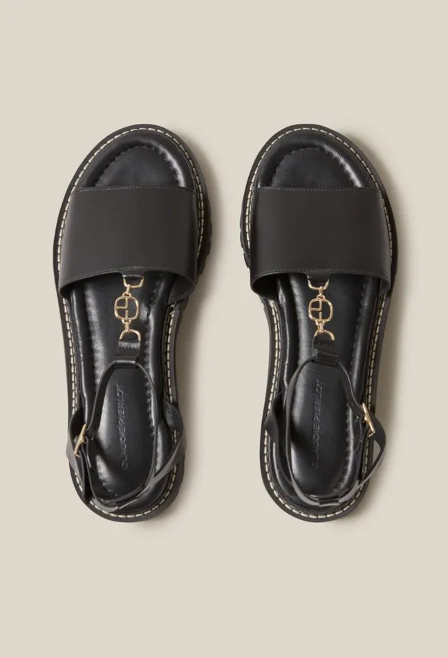 Claudie Pierlot Leather Sandals Shoes Sandals Pumps And Mules