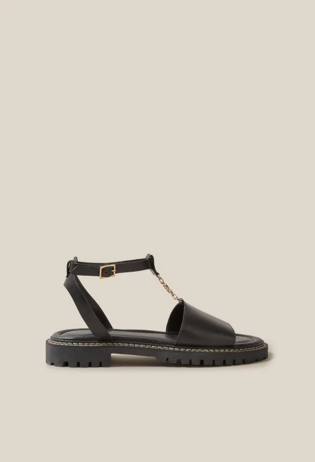 Claudie Pierlot Leather Sandals Shoes Sandals Pumps And Mules