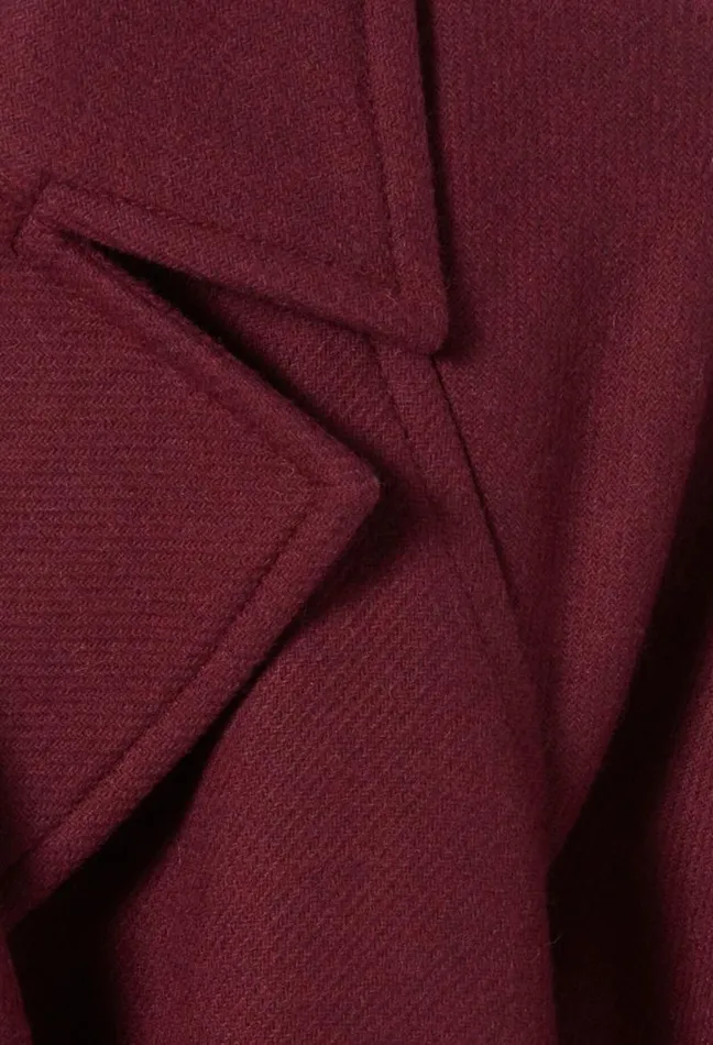 Claudie Pierlot Long Burgundy Trench Coat Clothes Coats