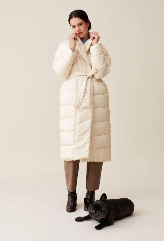 Claudie Pierlot Long Padded Shawl Collar Coat Clothes Coats