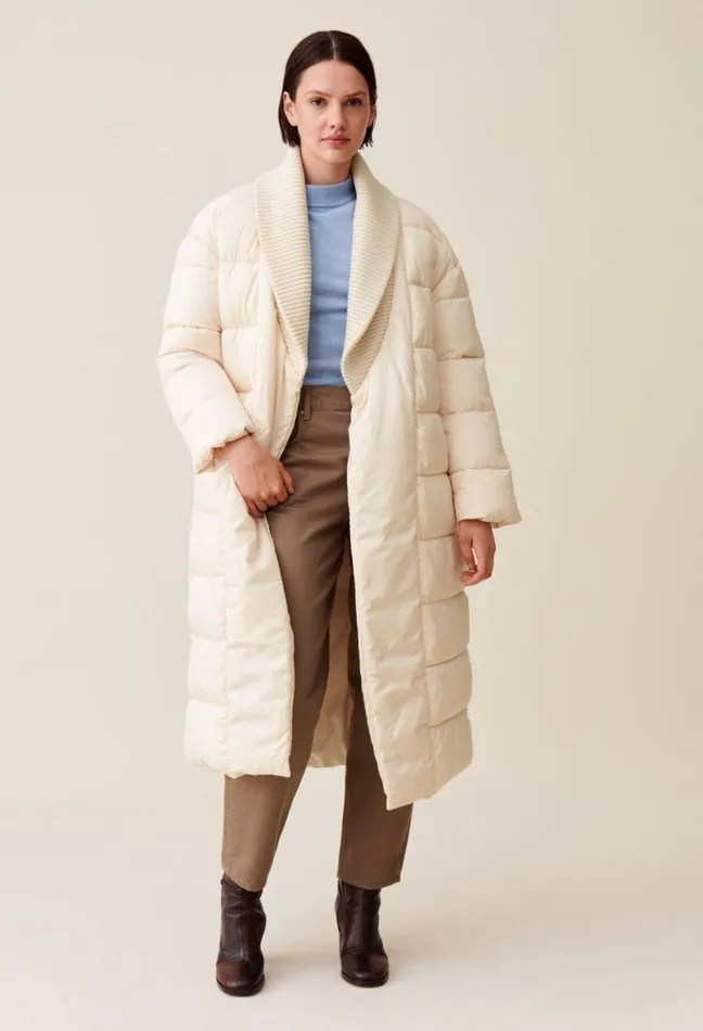Claudie Pierlot Long Padded Shawl Collar Coat Clothes Coats