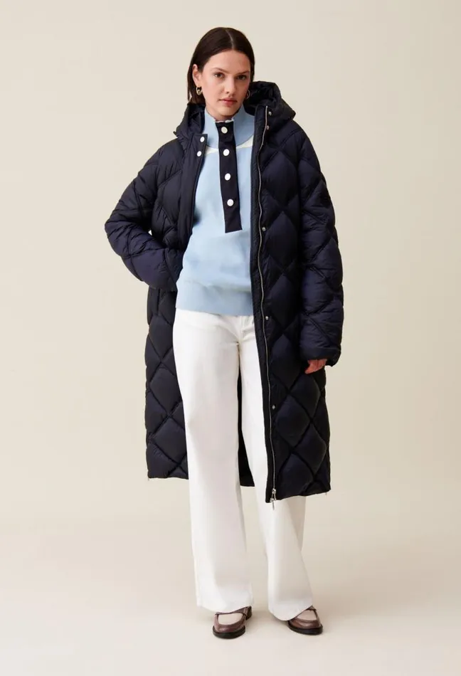 Claudie Pierlot Long Quilted Hooded Puffer Coat Clothes Coats