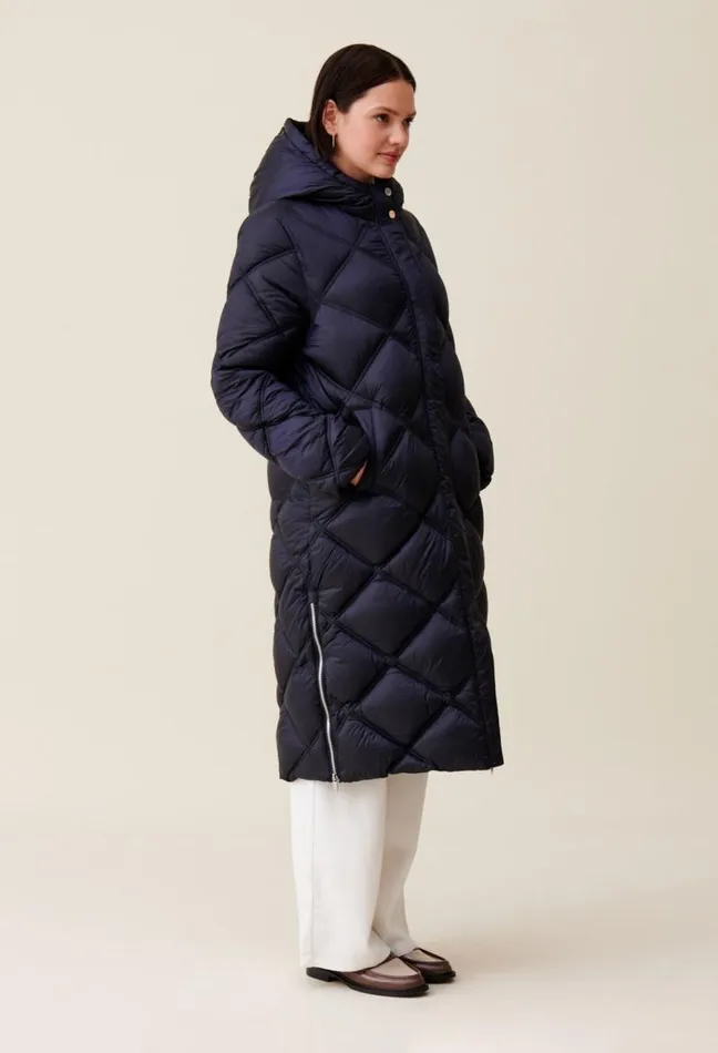 Claudie Pierlot Long Quilted Hooded Puffer Coat Clothes Coats