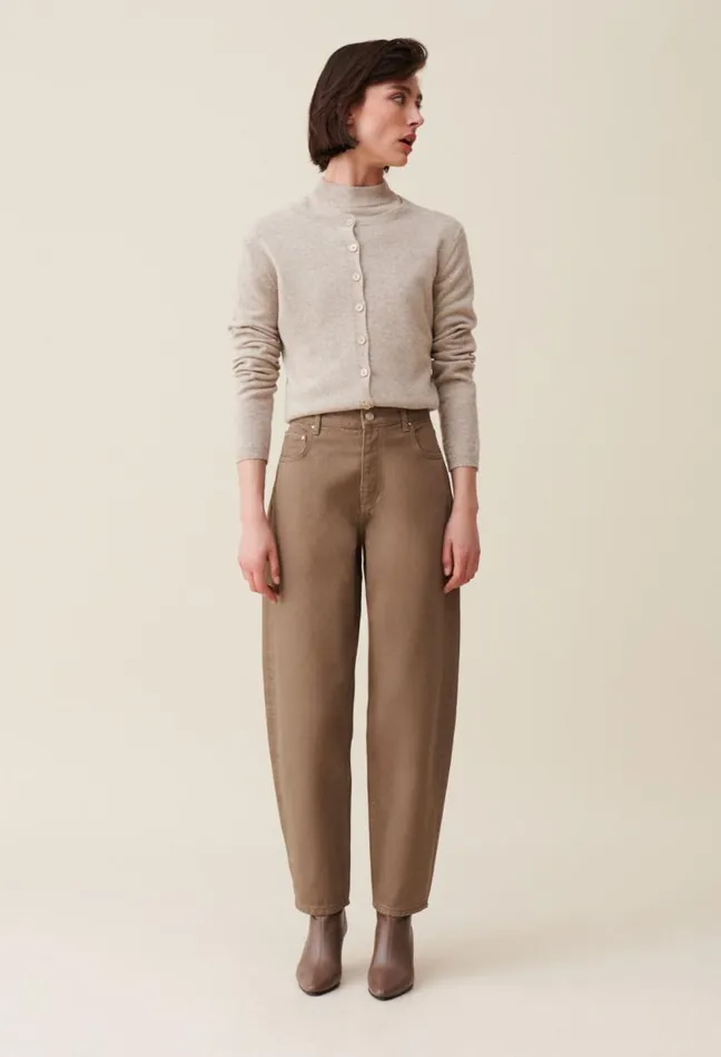 Claudie Pierlot Luc Taupe Highwaisted Jeans Clothes Jeans And Trousers