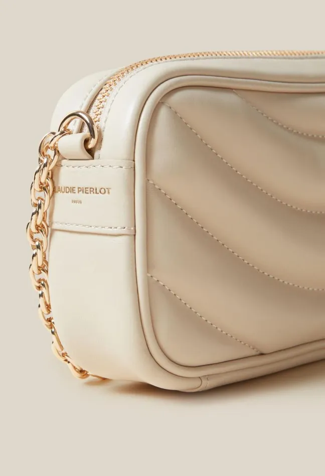 Claudie Pierlot Matte Leather Quilted Alba Bag Bags Small Bags