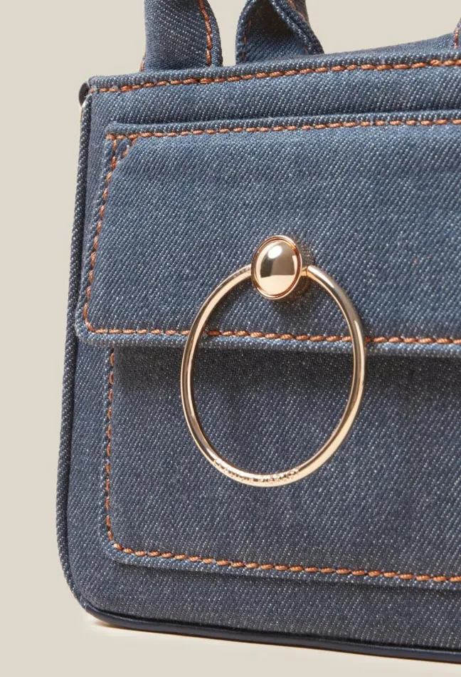 Claudie Pierlot Mini Anouck Denim Chain Bag Bags Small Bags
