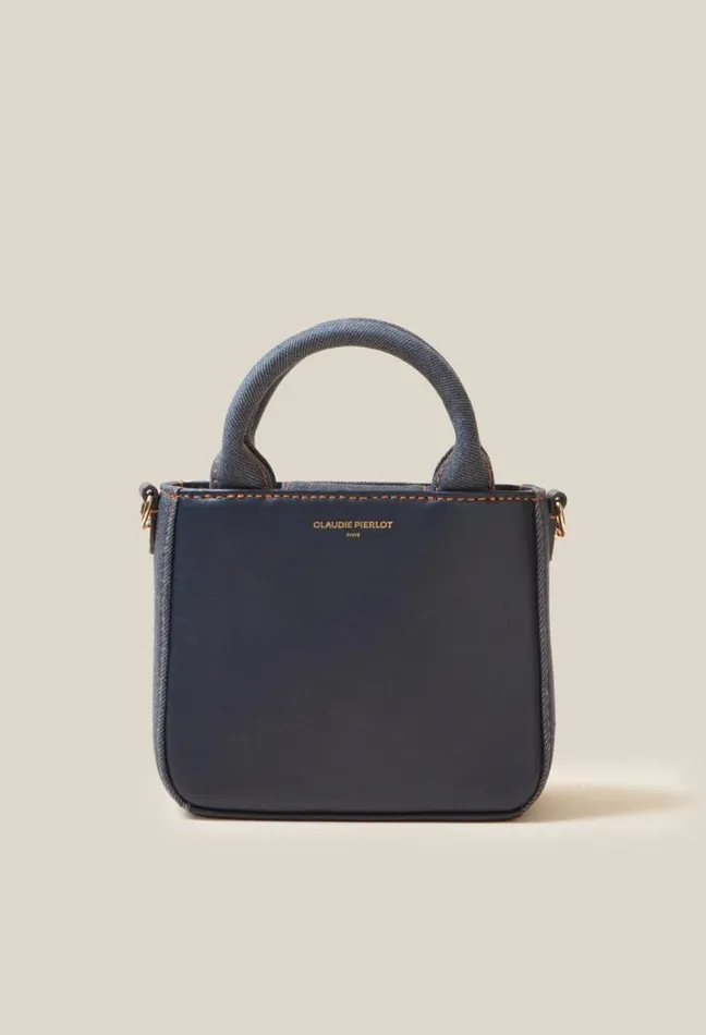 Claudie Pierlot Mini Anouck Denim Chain Bag Bags Small Bags