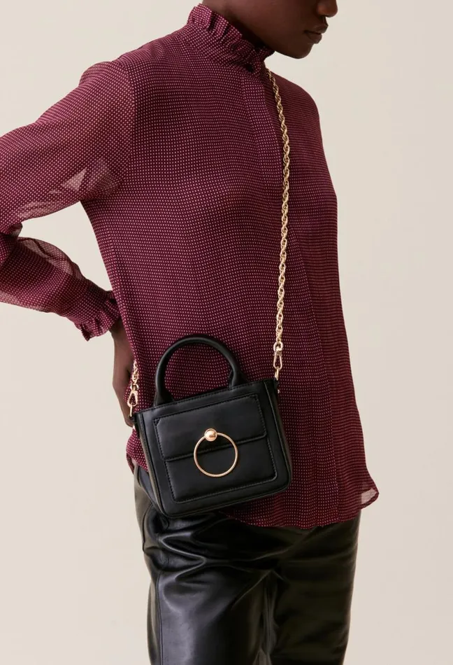 Claudie Pierlot Mini Anouck Smooth Leather Bag Bags Crossbody Bags