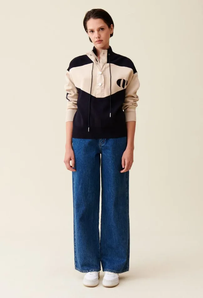 Claudie Pierlot Minimum Halfzip Sweatshirt Clothes Sweatshirts