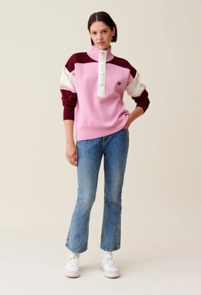 Claudie Pierlot Minimum Trucker Collar Sweatshirt Clothes Sweatshirts
