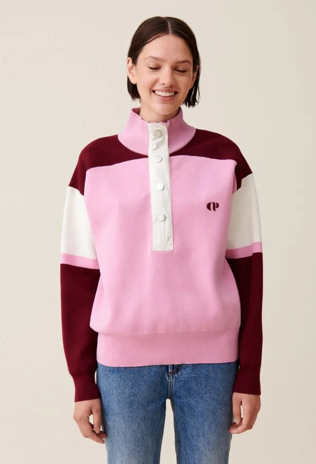 Claudie Pierlot Minimum Trucker Collar Sweatshirt Clothes Sweatshirts