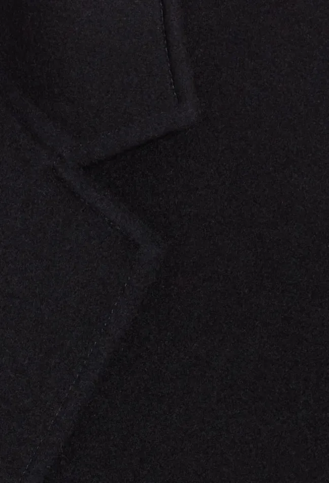 Claudie Pierlot Navy Blue Midlength Wool Coat Clothes Coats