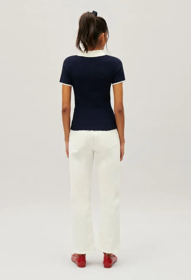 Claudie Pierlot Navy Blue Tennis Top Clothes Knitwear And Cardigans