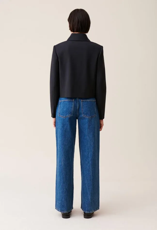 Claudie Pierlot Navy Boxy Jacket Clothes Jackets