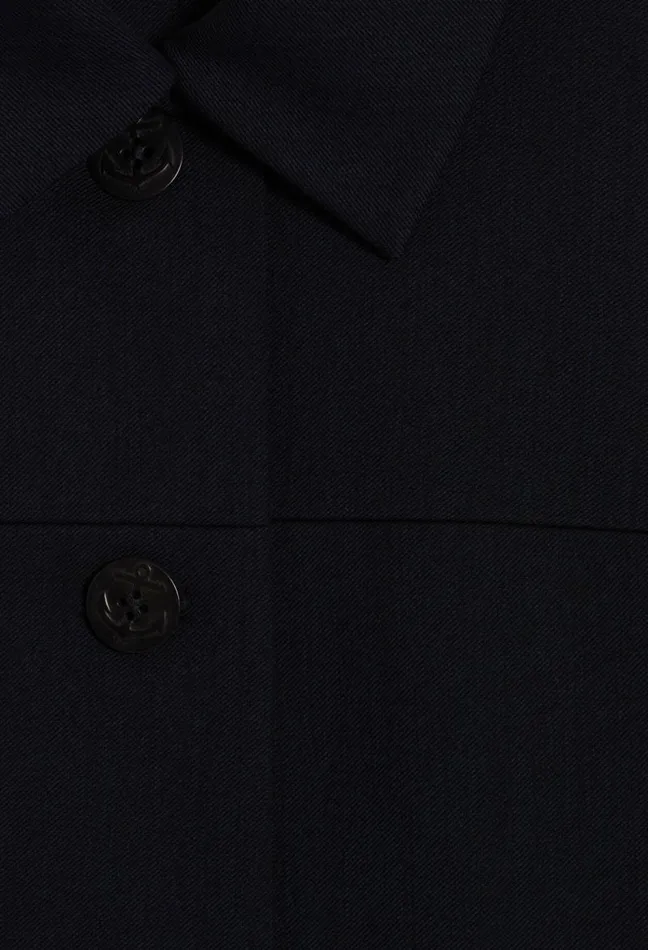 Claudie Pierlot Navy Boxy Jacket Clothes Jackets