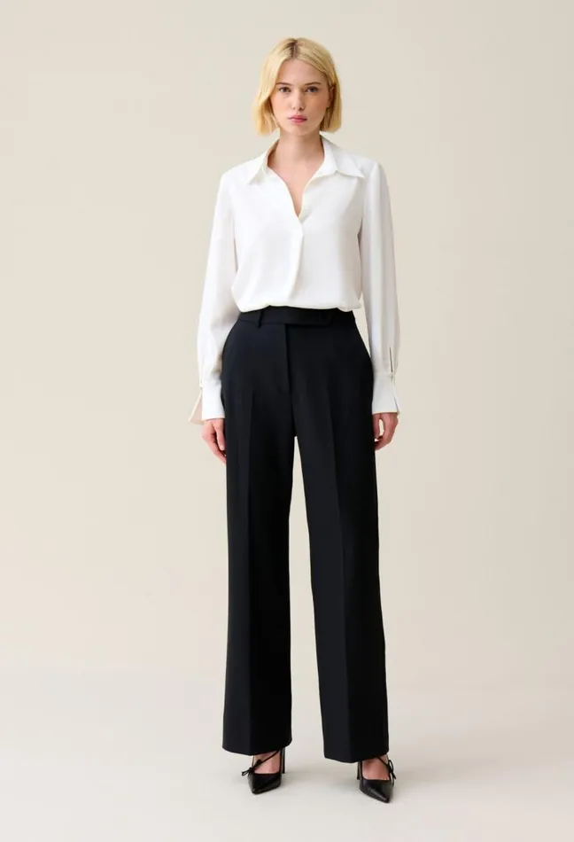 Claudie Pierlot Navy Wool Suit Trousers Clothes Jeans And Trousers