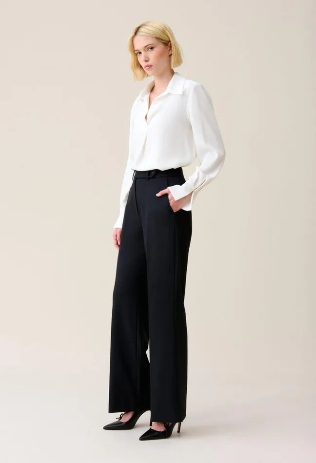 Claudie Pierlot Navy Wool Suit Trousers Clothes Jeans And Trousers