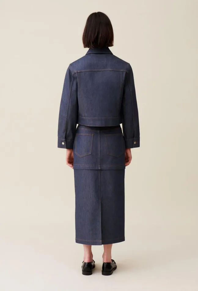 Claudie Pierlot Oversized Dark Denim Jacket Clothes Jackets