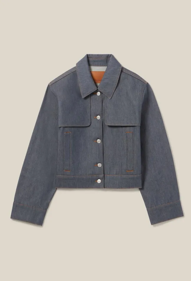 Claudie Pierlot Oversized Dark Denim Jacket Clothes Jackets