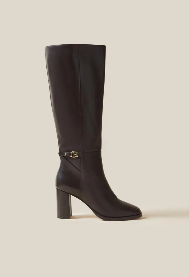 Claudie Pierlot Patent Leather CP Logo Boots Shoes Ankle Boots