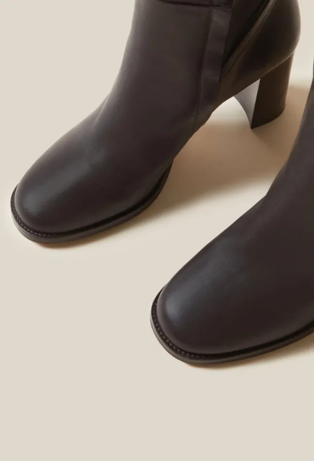 Claudie Pierlot Patent Leather CP Logo Boots Shoes Ankle Boots