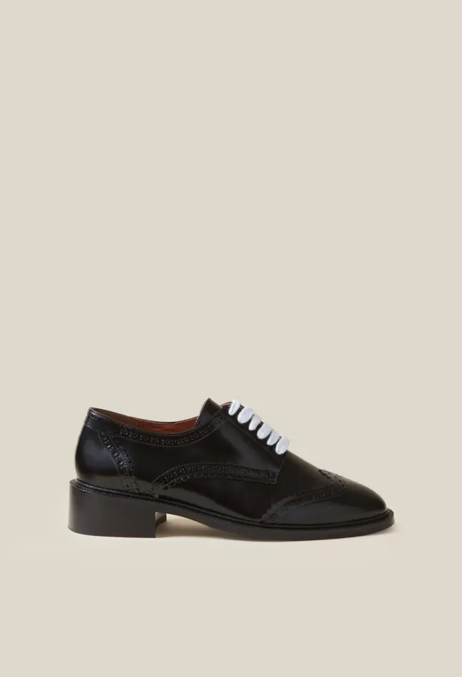 Claudie Pierlot Patent Leather Derbies Shoes Loafers