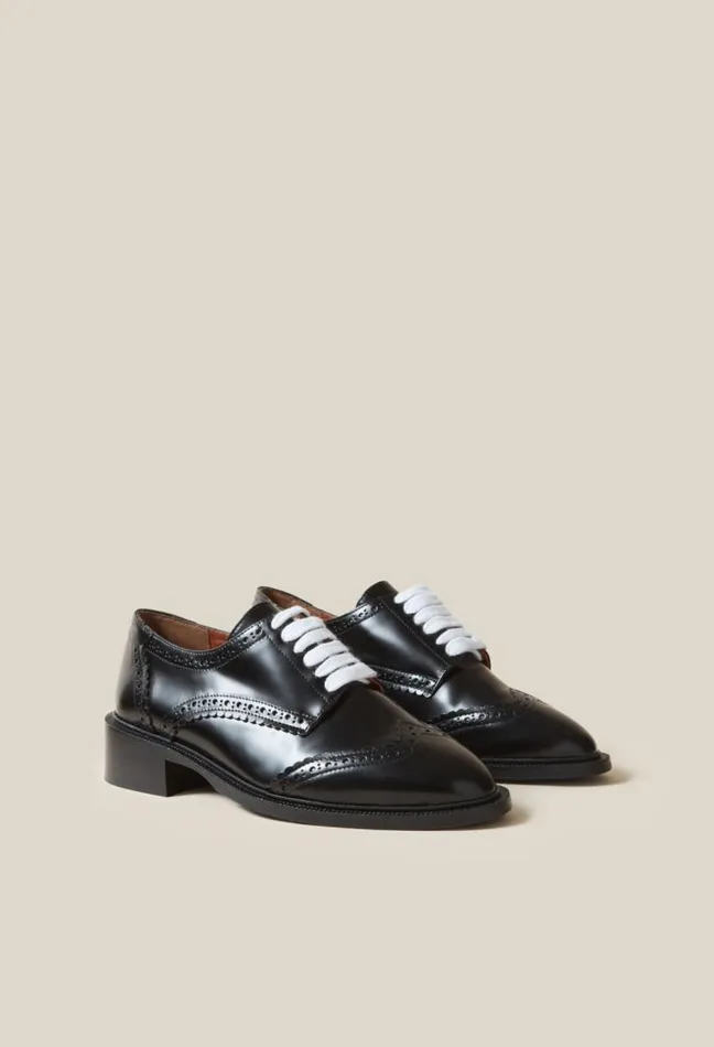 Claudie Pierlot Patent Leather Derbies Shoes Loafers