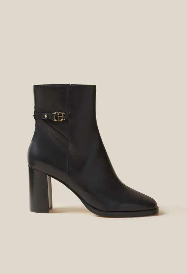 Claudie Pierlot Patent Leather Heeled Ankle Boots Shoes Ankle Boots