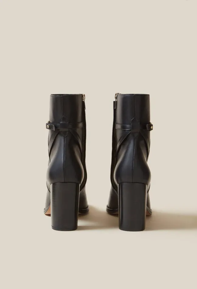 Claudie Pierlot Patent Leather Heeled Ankle Boots Shoes Ankle Boots