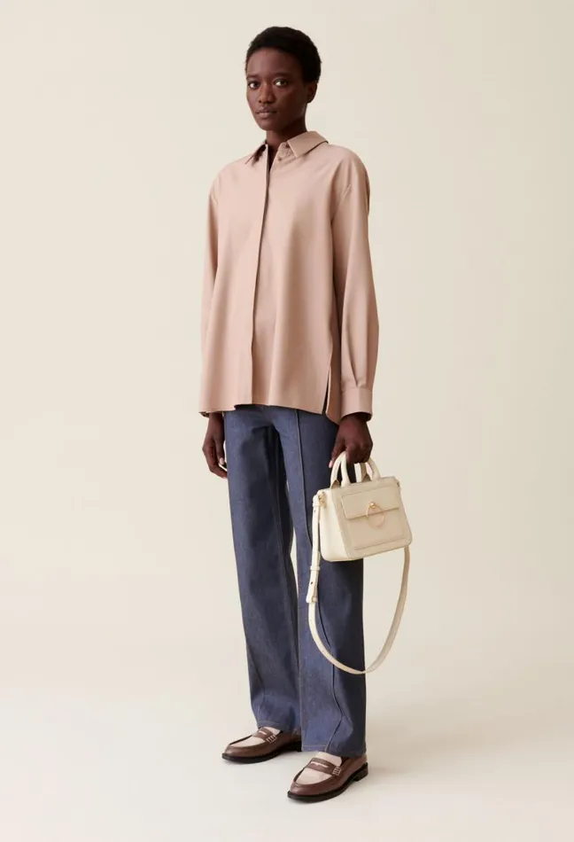 Claudie Pierlot Pleated Oversized Shirt Clothes Tops And Shirts