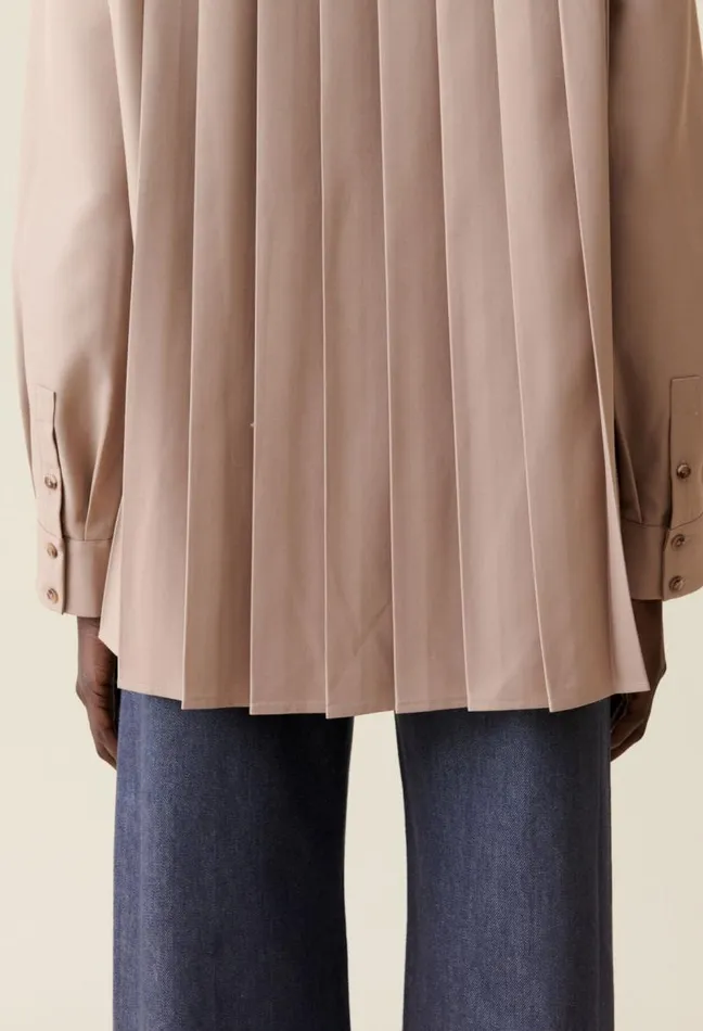 Claudie Pierlot Pleated Oversized Shirt Clothes Tops And Shirts