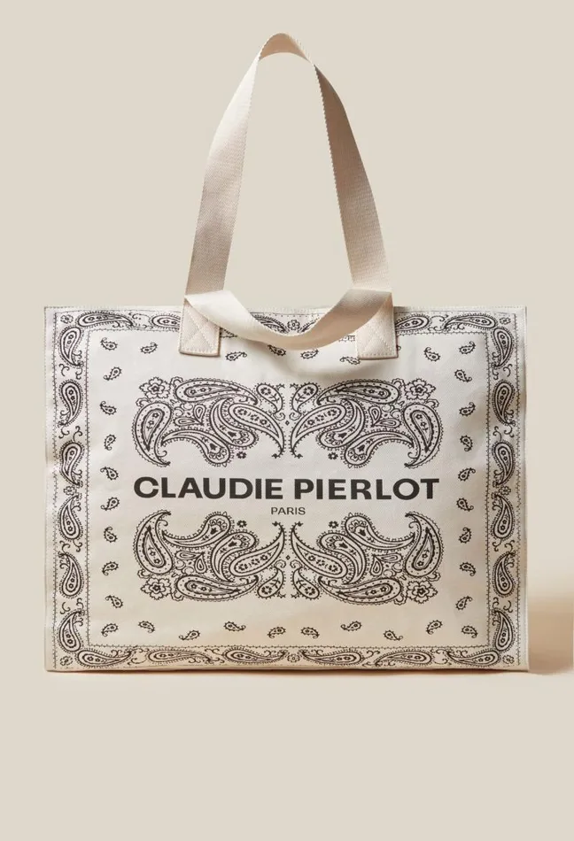 Claudie Pierlot Recycled Cotton Tote Bag Bags Shopper Bags