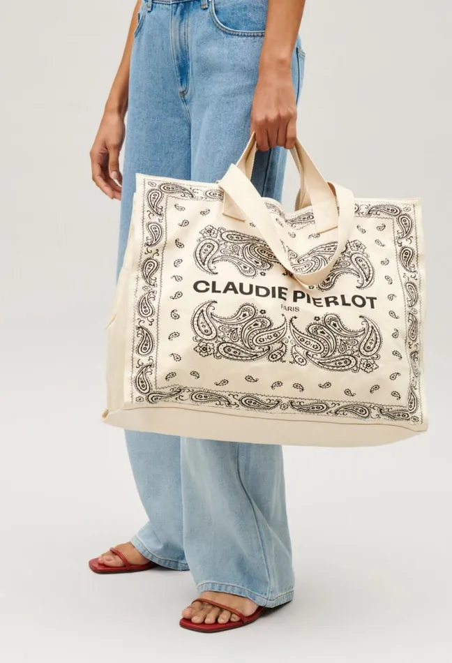 Claudie Pierlot Recycled Cotton Tote Bag Bags Shopper Bags