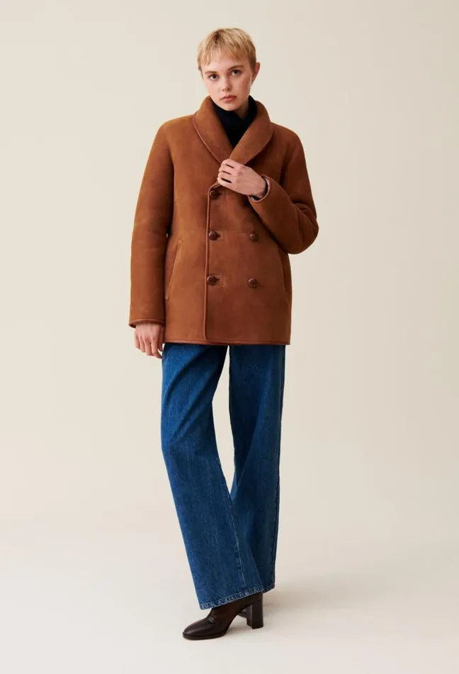 Claudie Pierlot Reversible Ecru Wool Coat Clothes Coats